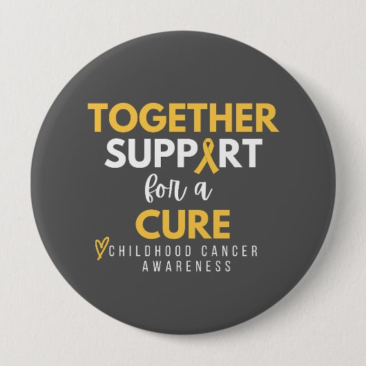 Krebs im Kindesalter. Gemeinsam. Unterstützung. He Button (Vorderseite)