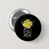Krebs im Kindesalter Glaube Liebe Hoffnung Blume J Button (Vorne & Hinten)