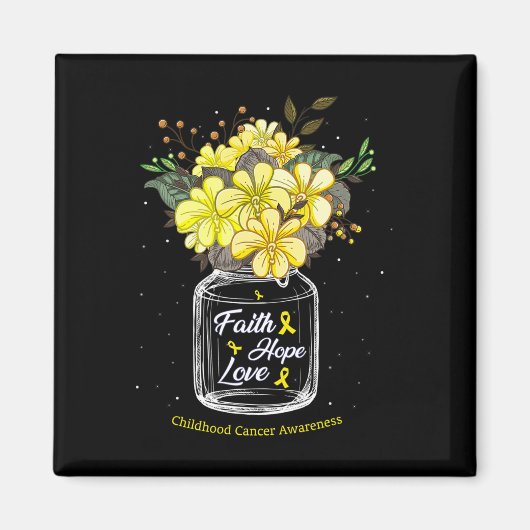 Krebs im Kindesalter Glaube Liebe Hoffnung Blume J Magnet (Vorne)