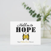 Krebs im Kindesalter hält an, um zu hoffen Postkarte (Stehend Vorderseite)
