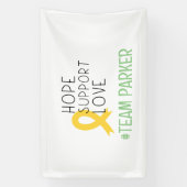Krebs im Kindesalter. Hoffnung #team Name Custom B Banner (Vertikal)
