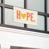 Krebs im Kindesalter HOPE Herzbanner Außenwerbung Banner (Äußeres Gebäude)