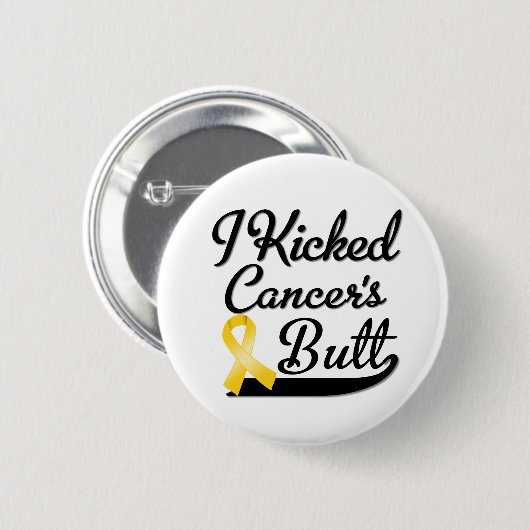 Krebs im Kindesalter I-Kickte Hintern Button (Vorne & Hinten)