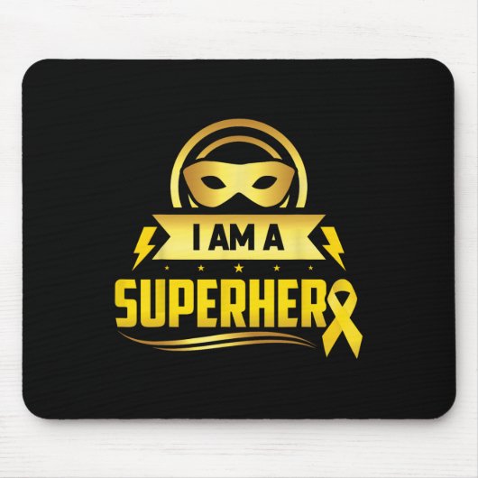 Krebs im Kindesalter Ich bin ein Superheld Mousepad (Vorne)