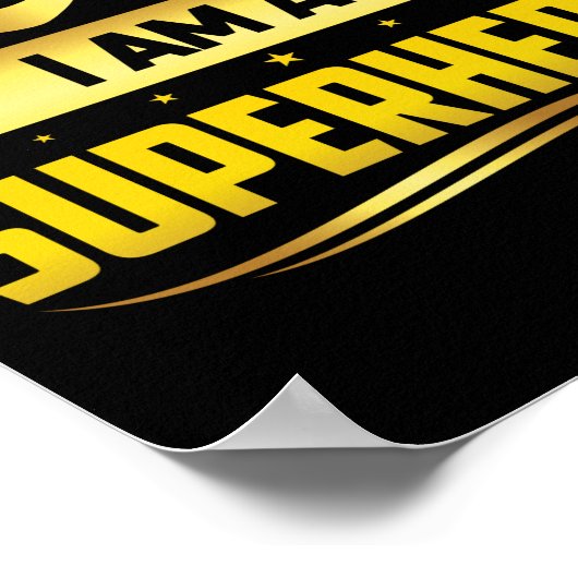 Krebs im Kindesalter Ich bin ein Superheld Poster (Ecke)