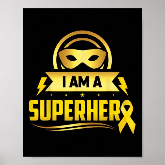 Krebs im Kindesalter Ich bin ein Superheld Poster (Vorne)