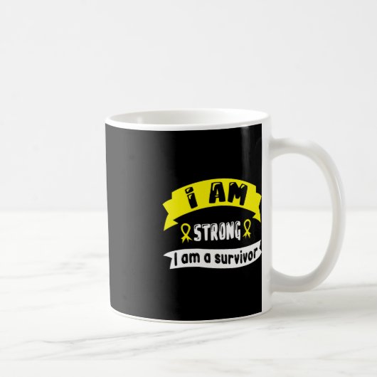 Krebs im Kindesalter Ich bin stark, ich bin ein Üb Kaffeetasse (Rechts)