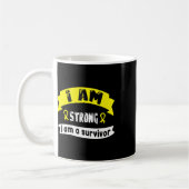 Krebs im Kindesalter Ich bin stark Ich bin ein Übe Kaffeetasse (Links)