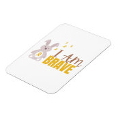 Krebs im Kindesalter. Ich bin tapfer. Flexibler Fo Magnet (Linke Seite)