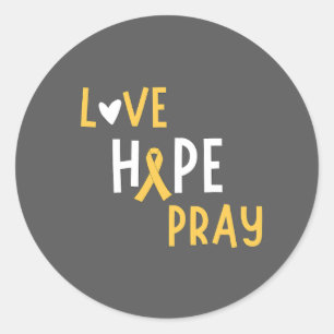 Krebs im Kindesalter.Liebe.hope.bete. Aufkleber &