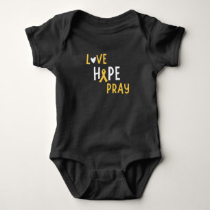 Krebs im Kindesalter.Liebe.hope.bete. Baby Bodysui Strampler