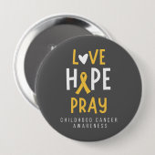 Krebs im Kindesalter.Liebe.hope.bete. Button (Vorne & Hinten)