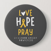 Krebs im Kindesalter.Liebe.hope.bete. Button (Vorderseite)