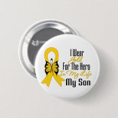 Krebs im Kindesalter, mein Held, mein Sohn Button (Vorne & Hinten)
