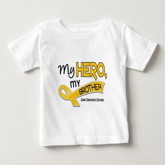 Krebs im Kindesalter MEIN HERO MEIN BRUDER 42 Baby T-shirt (Vorderseite)