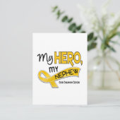 Krebs im Kindesalter MEIN HERO MEIN NEPHEW 42 Postkarte (Stehend Vorderseite)