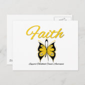 Krebs im Kindesalter - Schmetterlingsband Postkarte (Vorne/Hinten)