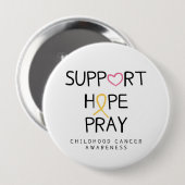 Krebs im Kindesalter. support.hope.bete. Button (Vorne & Hinten)