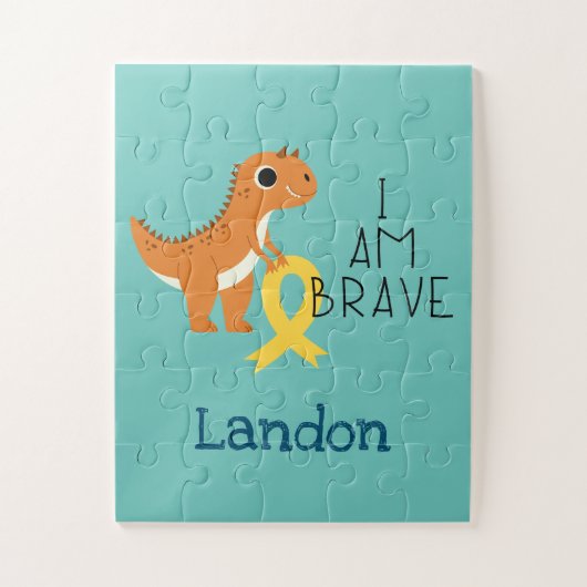 Krebs im Kindesalter. tapfer.individuelle Name-Puz Puzzle (Vertikal)