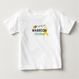Krebs im Kindesalter.tapfer Krieger.Custom Baby T T-shirt