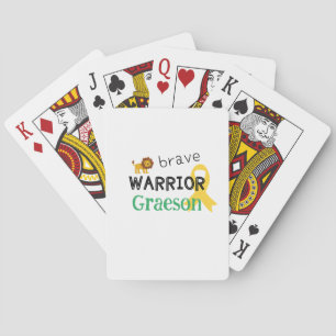 Krebs im Kindesalter.tapfer Krieger.Custom Playing Spielkarten