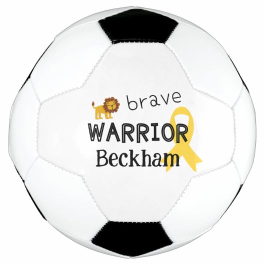 Krebs im Kindesalter.Tapferer Krieger.Custom Socce Fußball (Vorderseite)