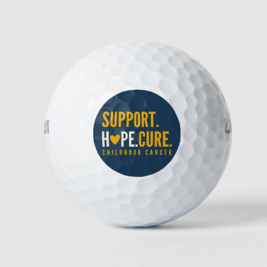 Krebs im Kindesalter unterstützen Hoffnung, Golf B Golfball (Vorderseite)