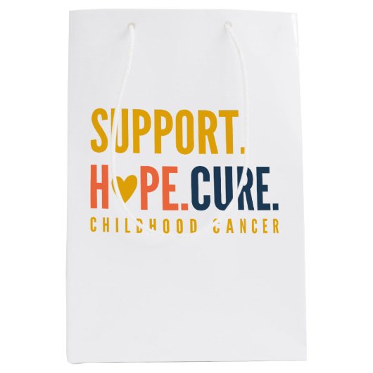 Krebs im Kindesalter unterstützen Hoffnung heilen Mittlere Geschenktüte (Vorderseite)