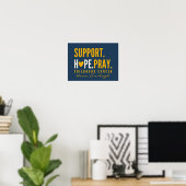 Krebs im Kindesalter unterstützt Custom Poster Pri (Heimbüro)