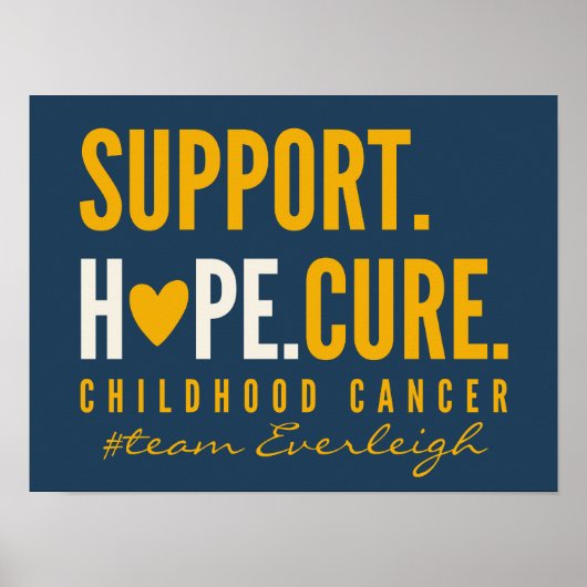 Krebs im Kindesalter unterstützt Custom Poster Pri (Vorne)