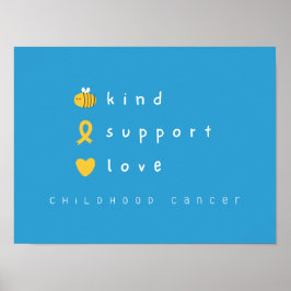 Krebs im Kindesalter zu unterstützen Liebe Poster 