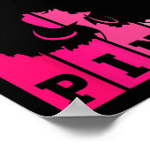 Krebs im Oktober Wir tragen pinkfarbene afroamerik Poster (Ecke)