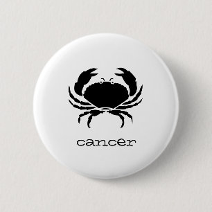 Krebs im Schwarzen Button