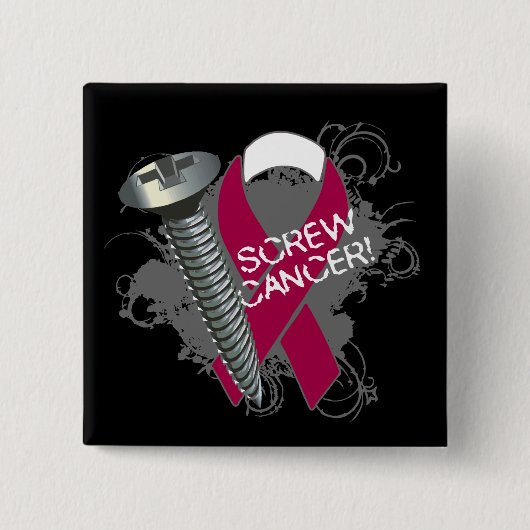 Krebs im Screeningbereich - Grunge Head and Neck C Button (Vorderseite)
