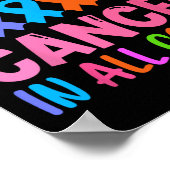 Krebs in allen Farbbandkammkrebserkrankungen Poster (Ecke)