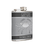 Krebs in schwarzem und silberem Mesh Flachmann (Rechts)