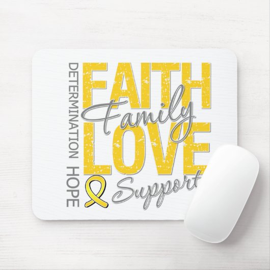 Krebs Inspirierend Slogan Collage Childhood Cancer Mousepad (Mit Mouse)