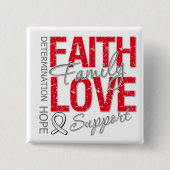 Krebs Inspirierend Slogan Collage Lungenkrebs Button (Vorderseite)