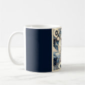 Krebs Intuitive Katze Zodiac Art Nouveau Kaffeetasse (Links)