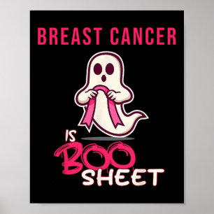 Krebs ist Boo Sheet Bewusstseinsmonat Poster