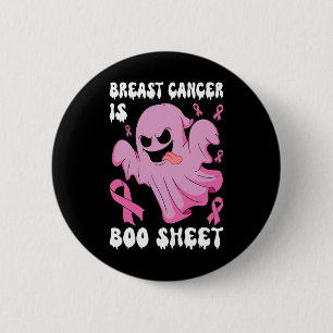 Krebs ist Boo Sheet Halloween Brustkrebsbewusstsei Button