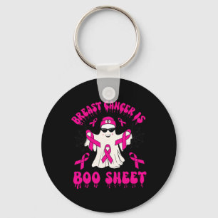 Krebs ist Boo Sheet Halloween Brustkrebsbewusstsei Schlüsselanhänger