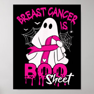 Krebs ist Boo Sheet Halloween Unterstützerteam Ban Poster