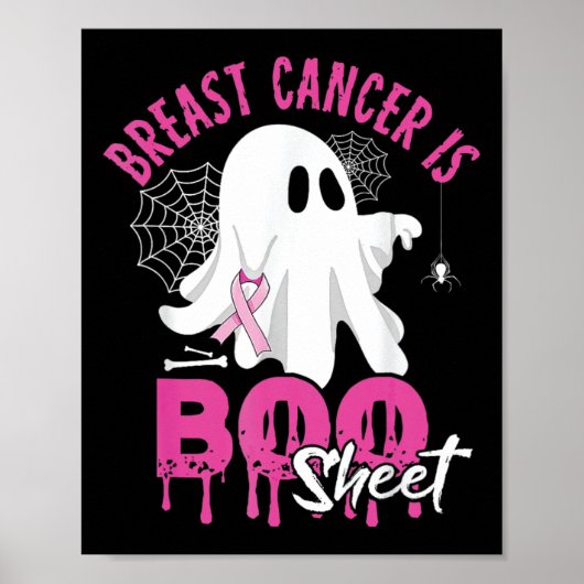 Krebs ist ein boomgefährdeter Halloween-Brustkrebs Poster (Vorne)