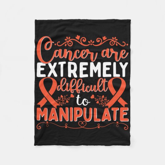 Krebs ist extrem schwierig zu... - Weltkrebs Fleecedecke (Vorderseite)