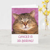 Krebs ist langweilig witzige Katze Karte (Gelbe Blume)