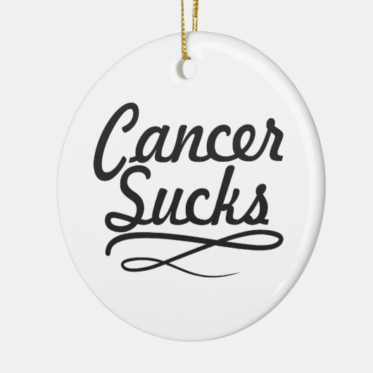 Krebs ist zum Kotzen Keramikornament (Links)