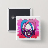 Krebs-ist zum Kotzen Knopf Button (Vorne & Hinten)