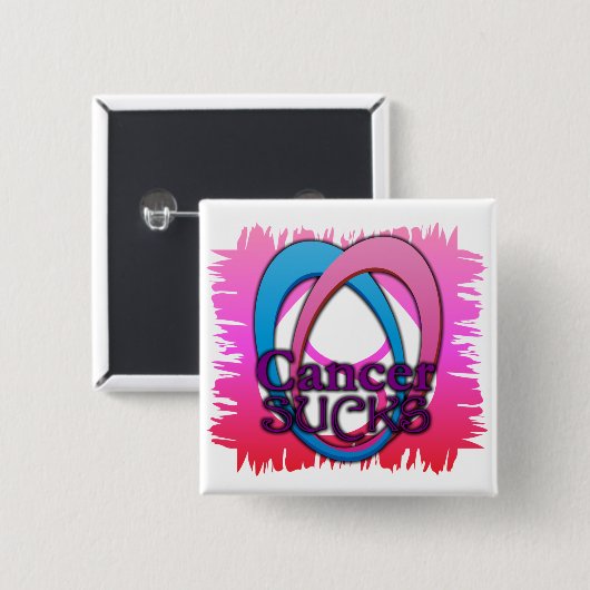 Krebs-ist zum Kotzen Knopf Button (Vorne & Hinten)