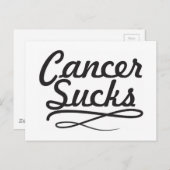 Krebs ist zum Kotzen Postkarte (Vorne/Hinten)